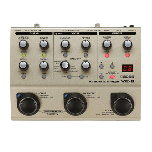 Boss VE-8 Acoustic Singer Multi Effects Pedal