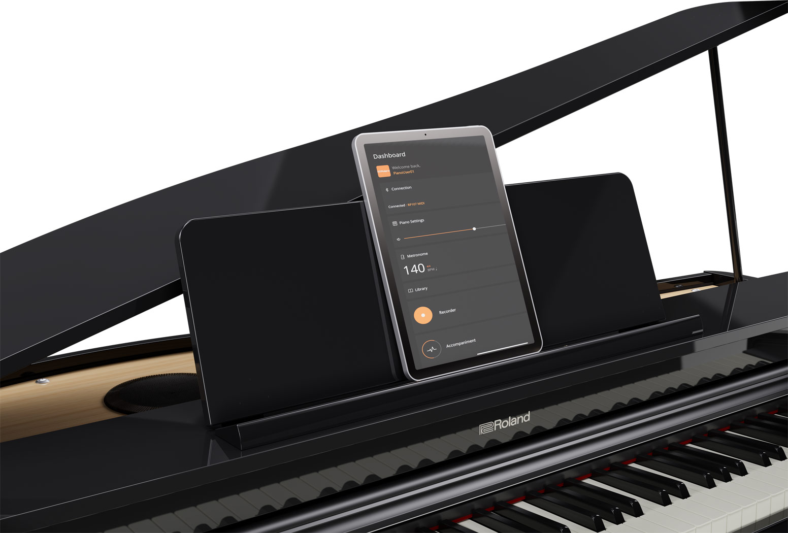 Roland GP-3 Digital Grand Piano - Polished Ebony - Image 6